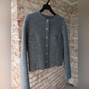 Heather Gray GEIGER Boiled Wool Sweater